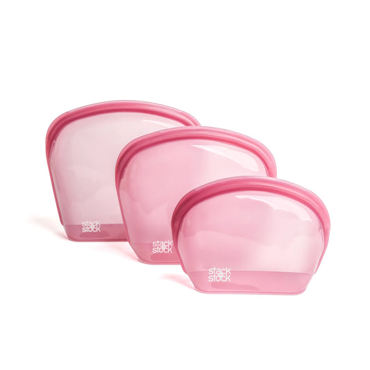 Pack 3 bolsas plegables guinda