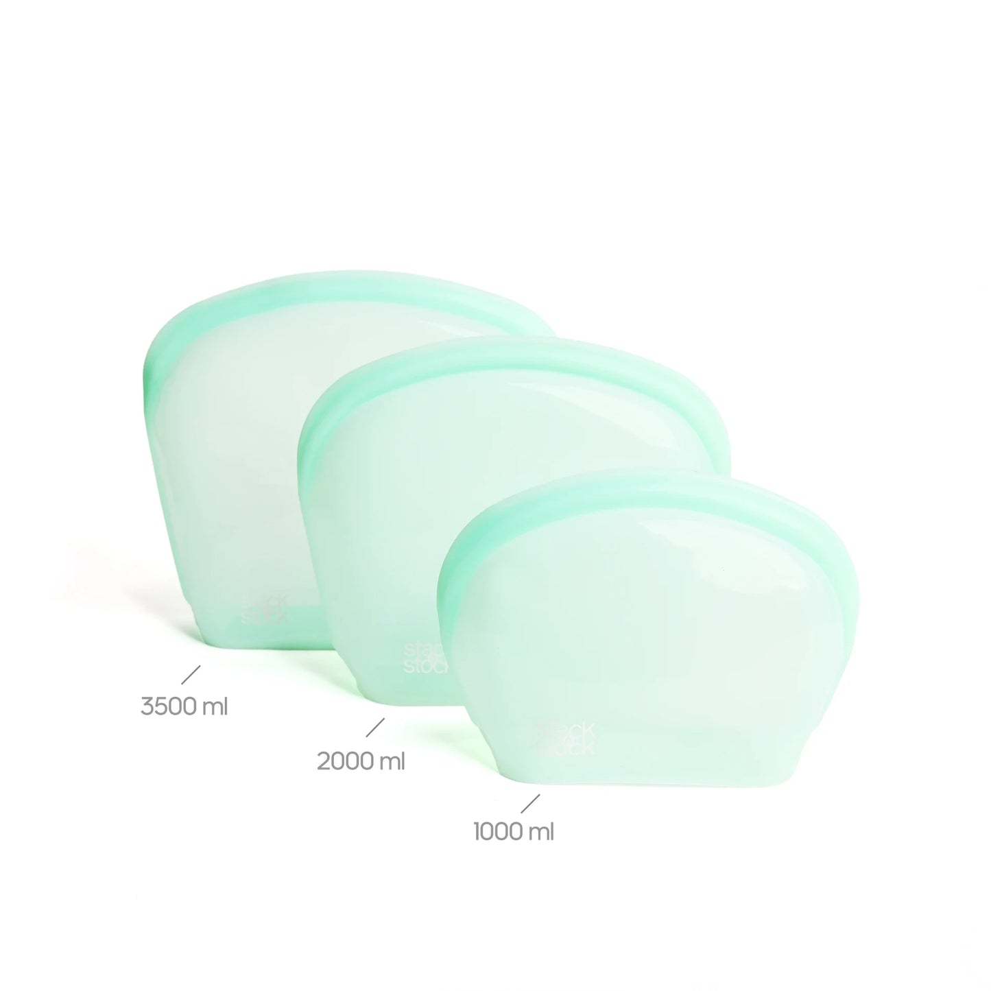 Pack 3 bolsas plegables verde agua