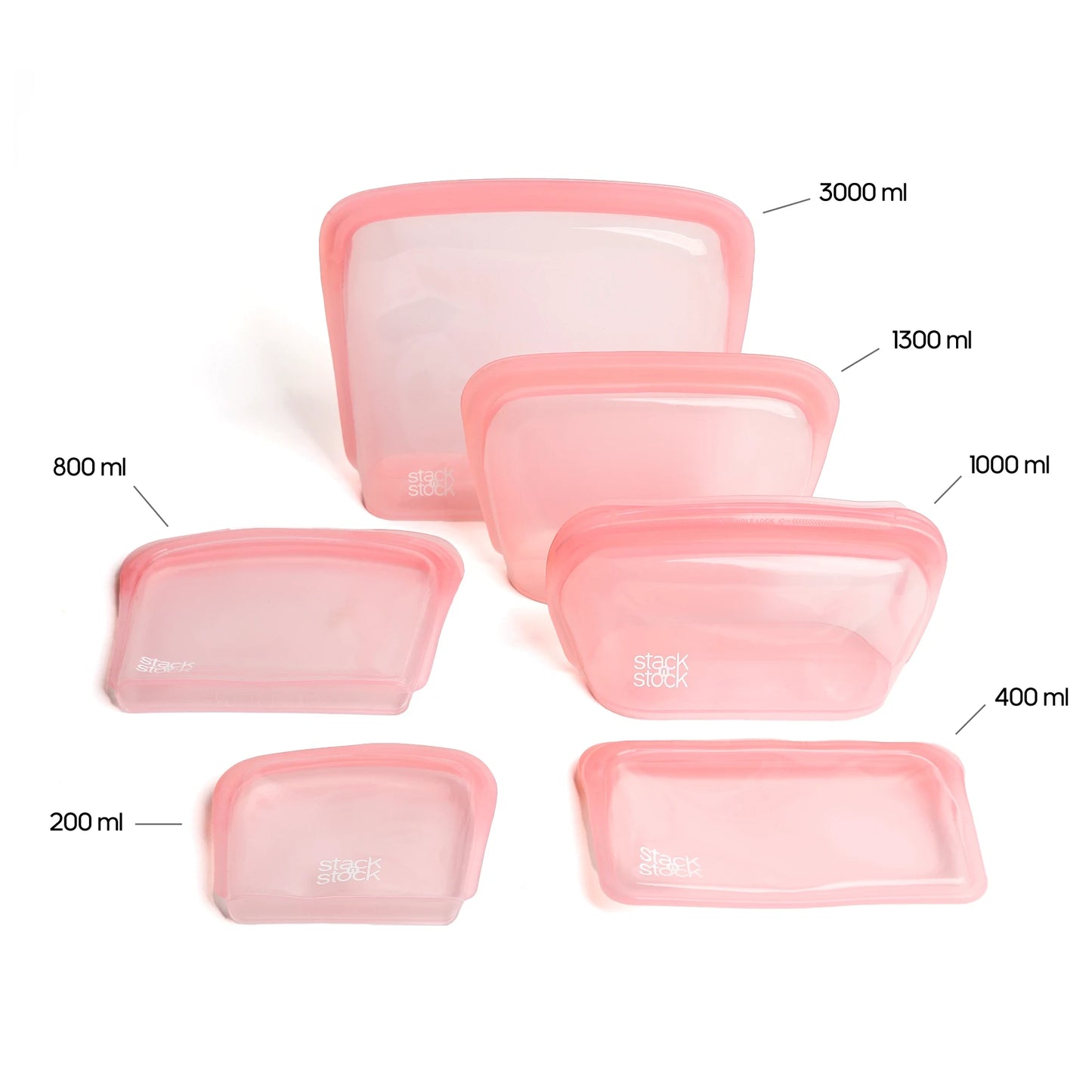 Pack 6 bolsas rosado