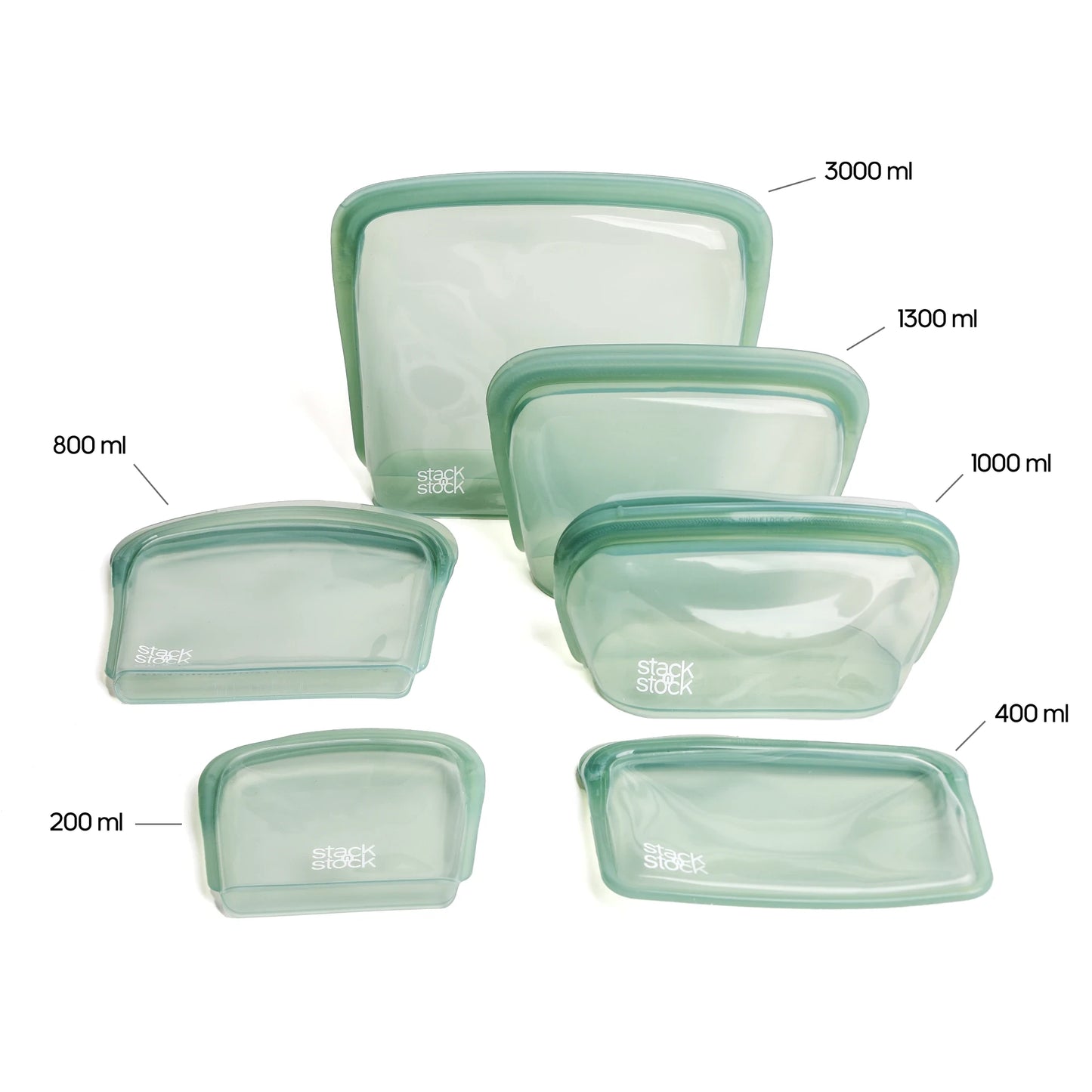 Pack 6 bolsas verde